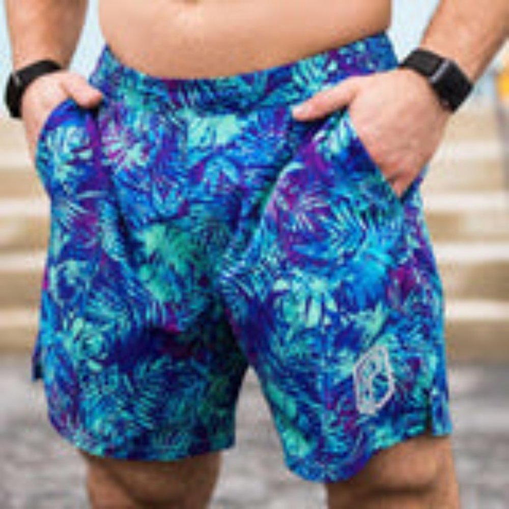Born Primitive Training Shorts (Neon Tropics) - X-Large